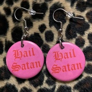 Hail Satan Earrings